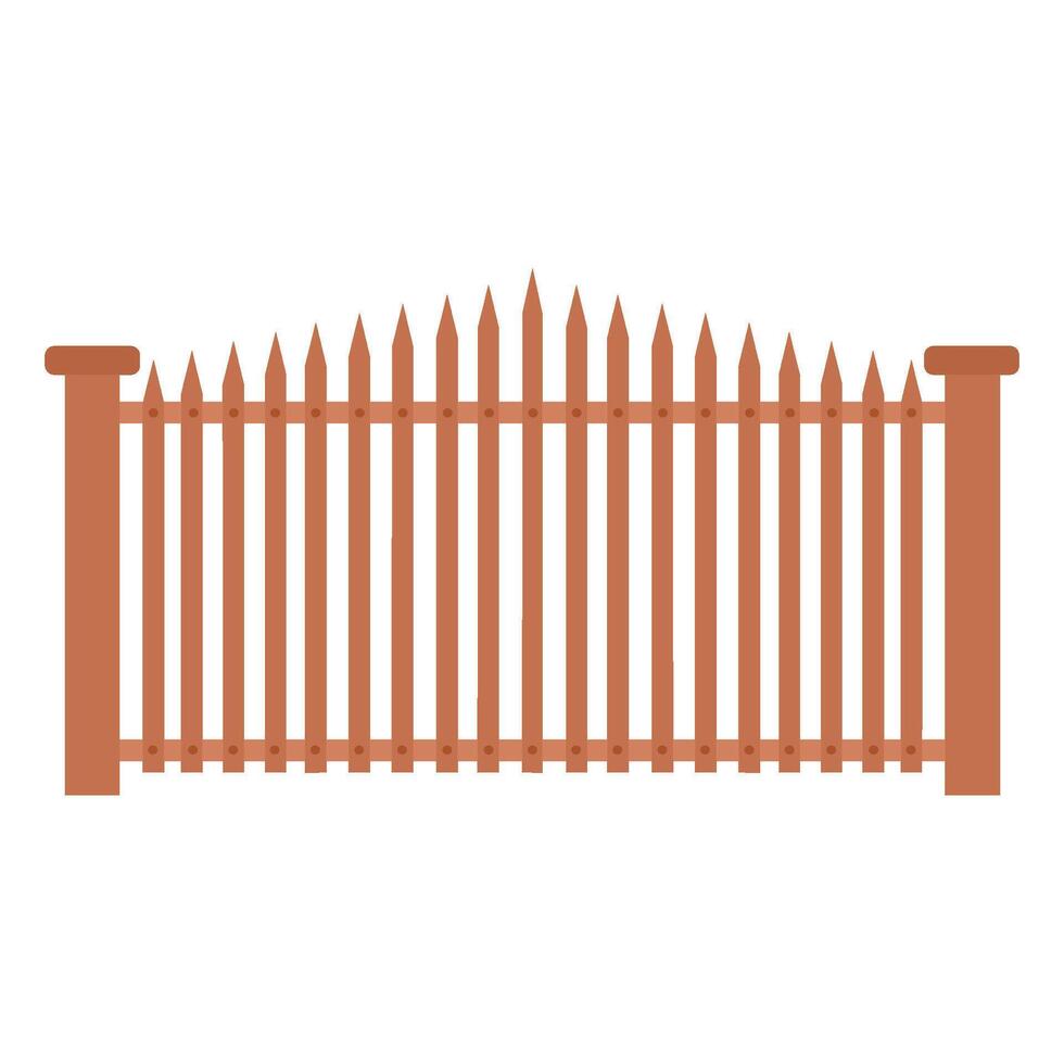 Wooden fence decoration vector