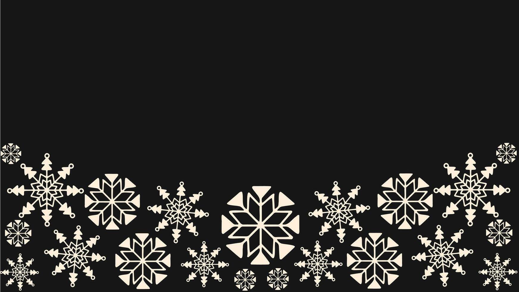 Christmas border with snowflake. Winter background. vector