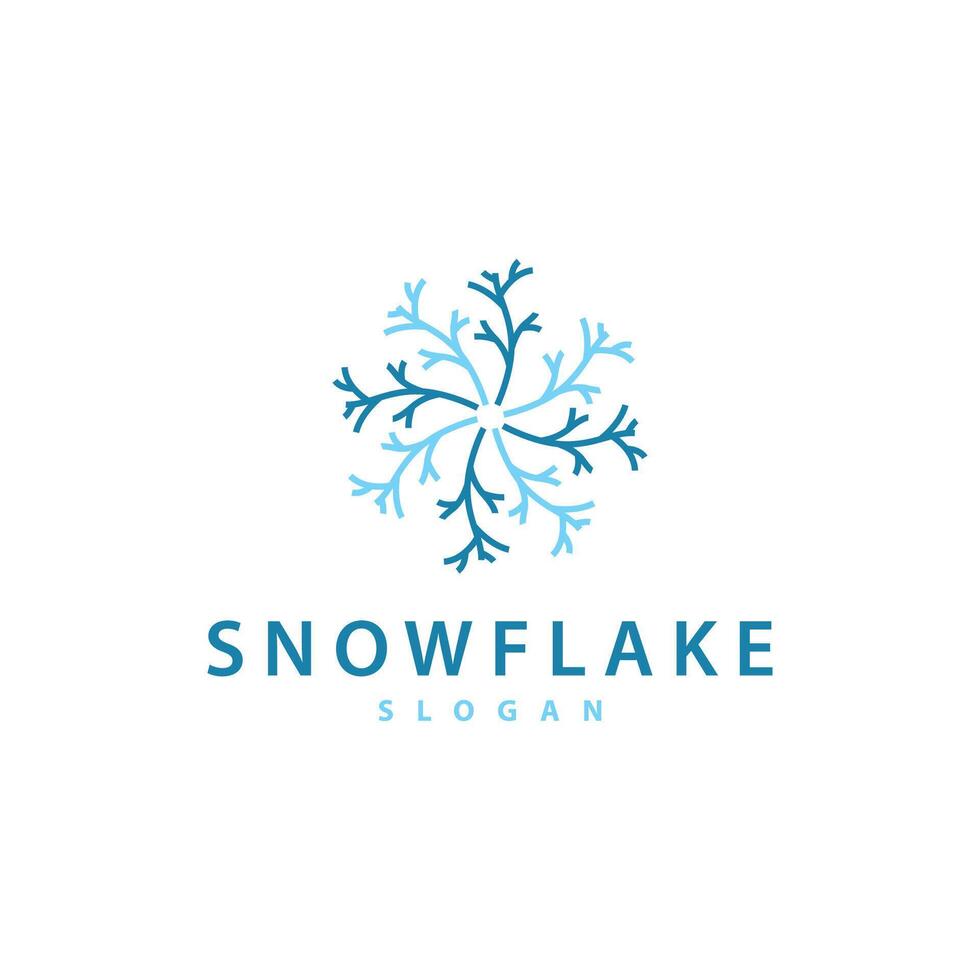 Snowflake Logo Winter vector