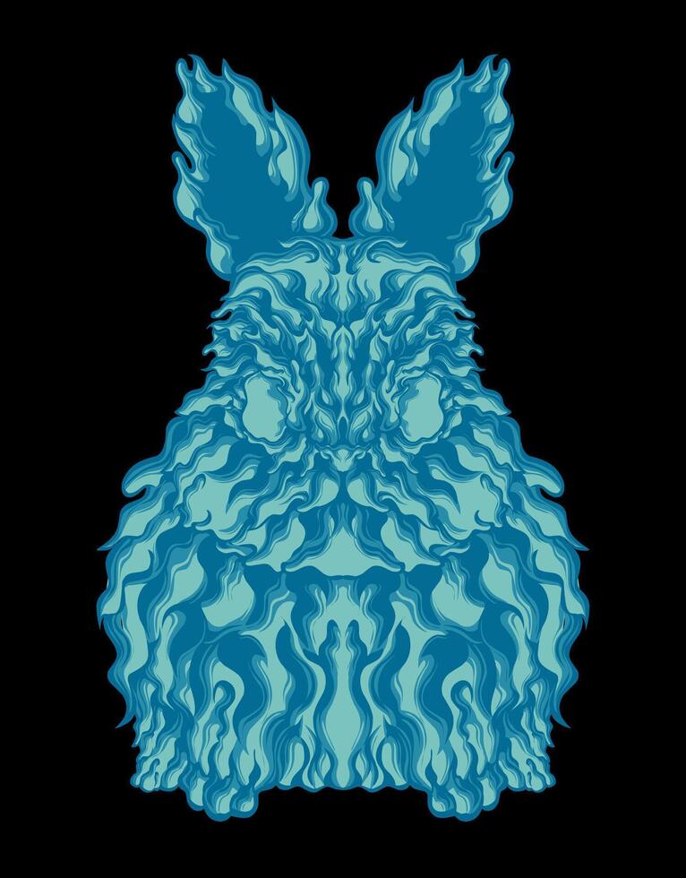rabbit on white isotate background vector