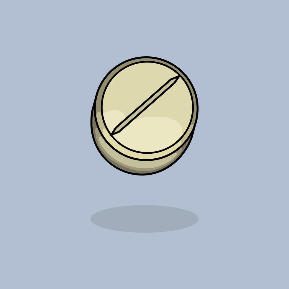 Medicine Tablet Pills Cartoon design illustration and icon for website, digital and print vector