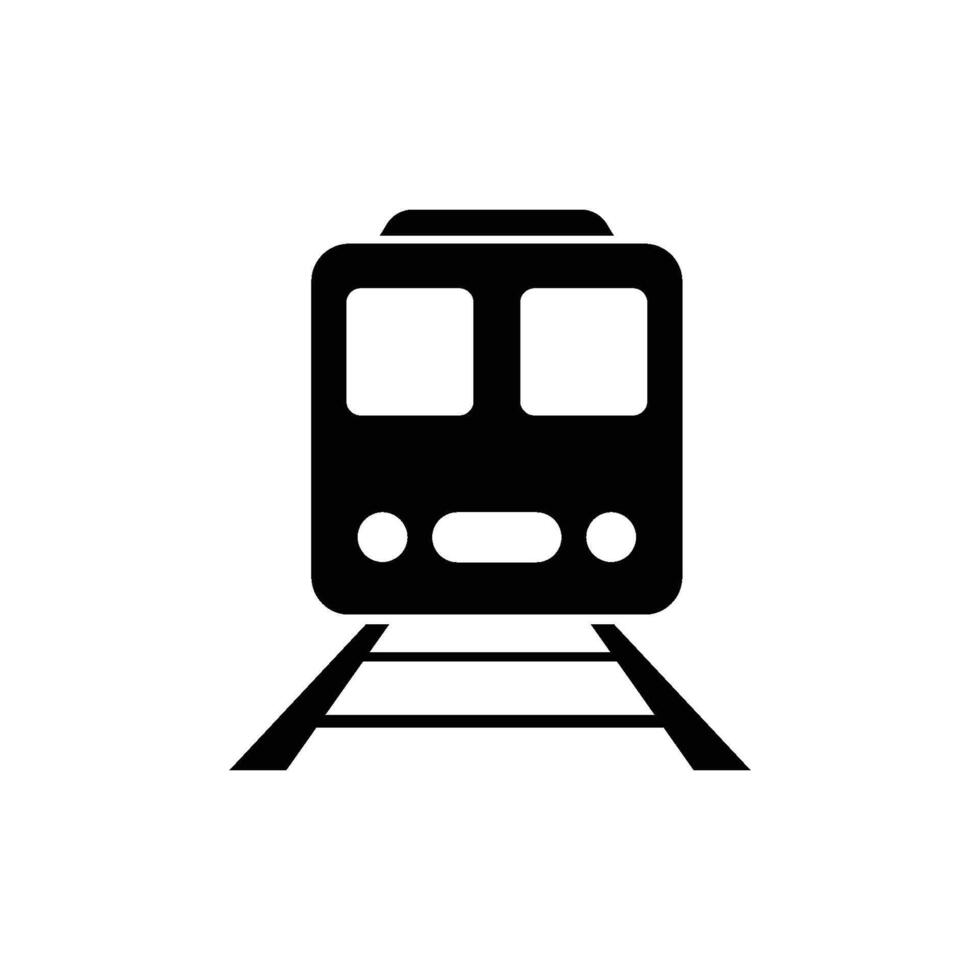 A train icon on a white background vector