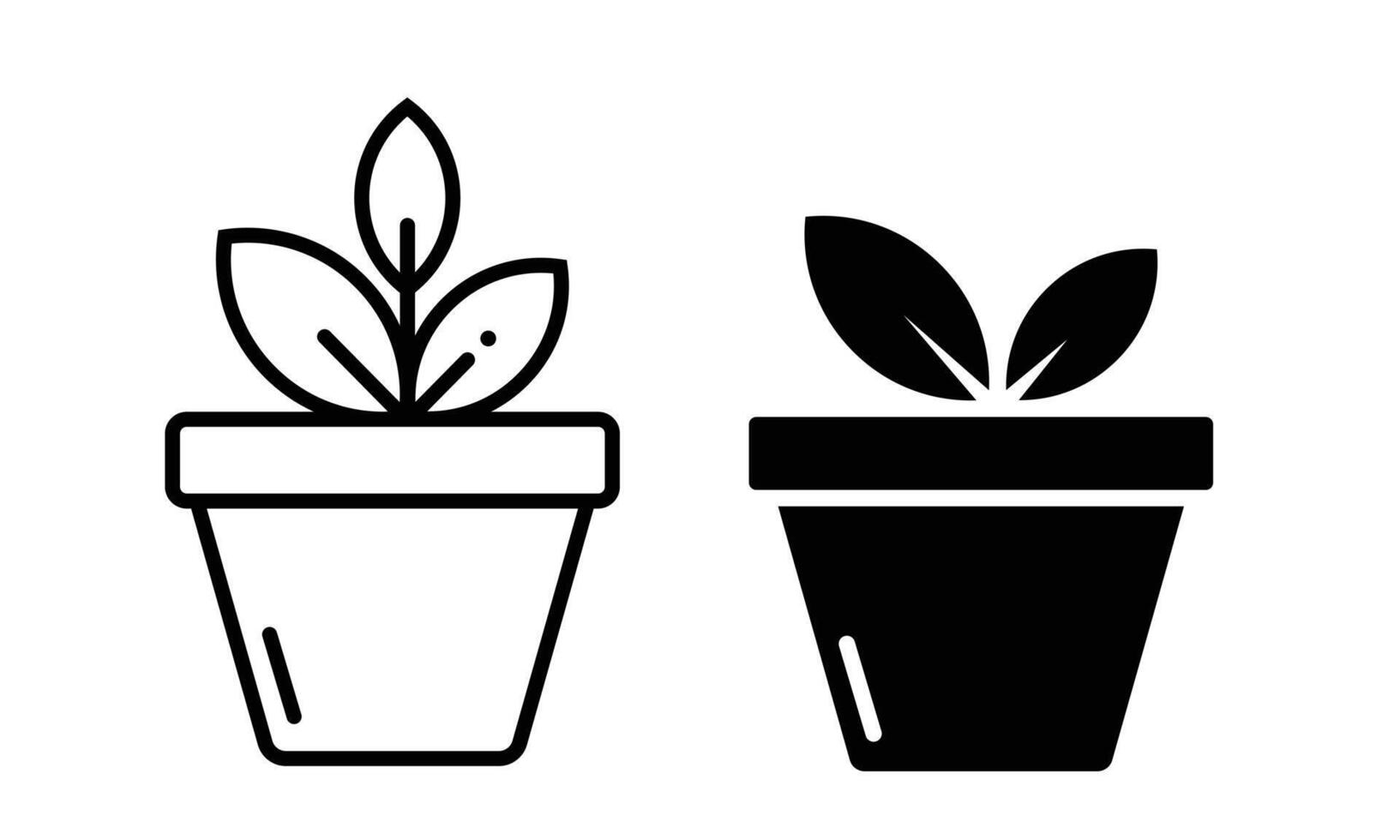 plant pot icon .Nature-inspired design isolated on a white background vector