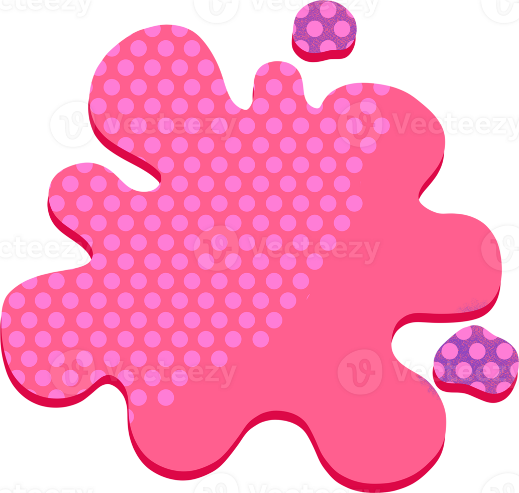 pink droplet shape,digital paiting illustration png
