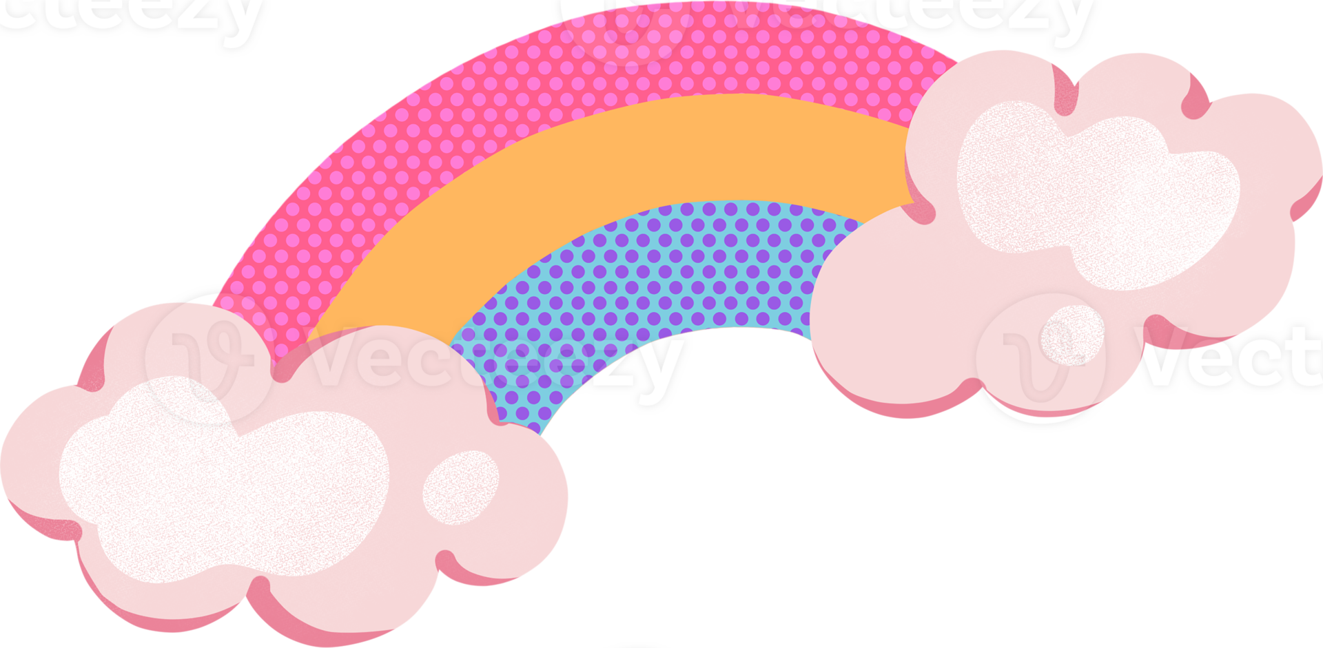 rainbow shape,digital paiting illustration png