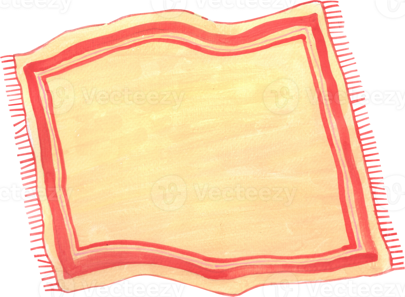 Minimalist style floor mat, watercolor painting hand-drawn illustration png