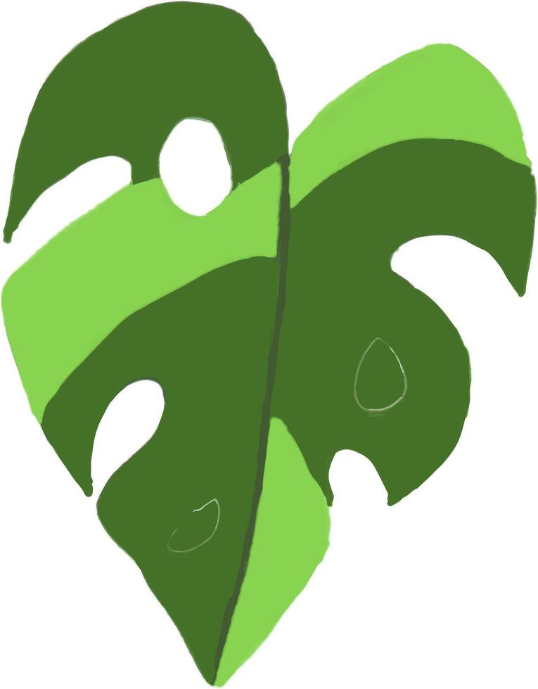 a green leaf with a heart shape vector