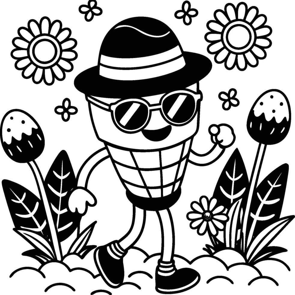 Happy Ice Cream vector