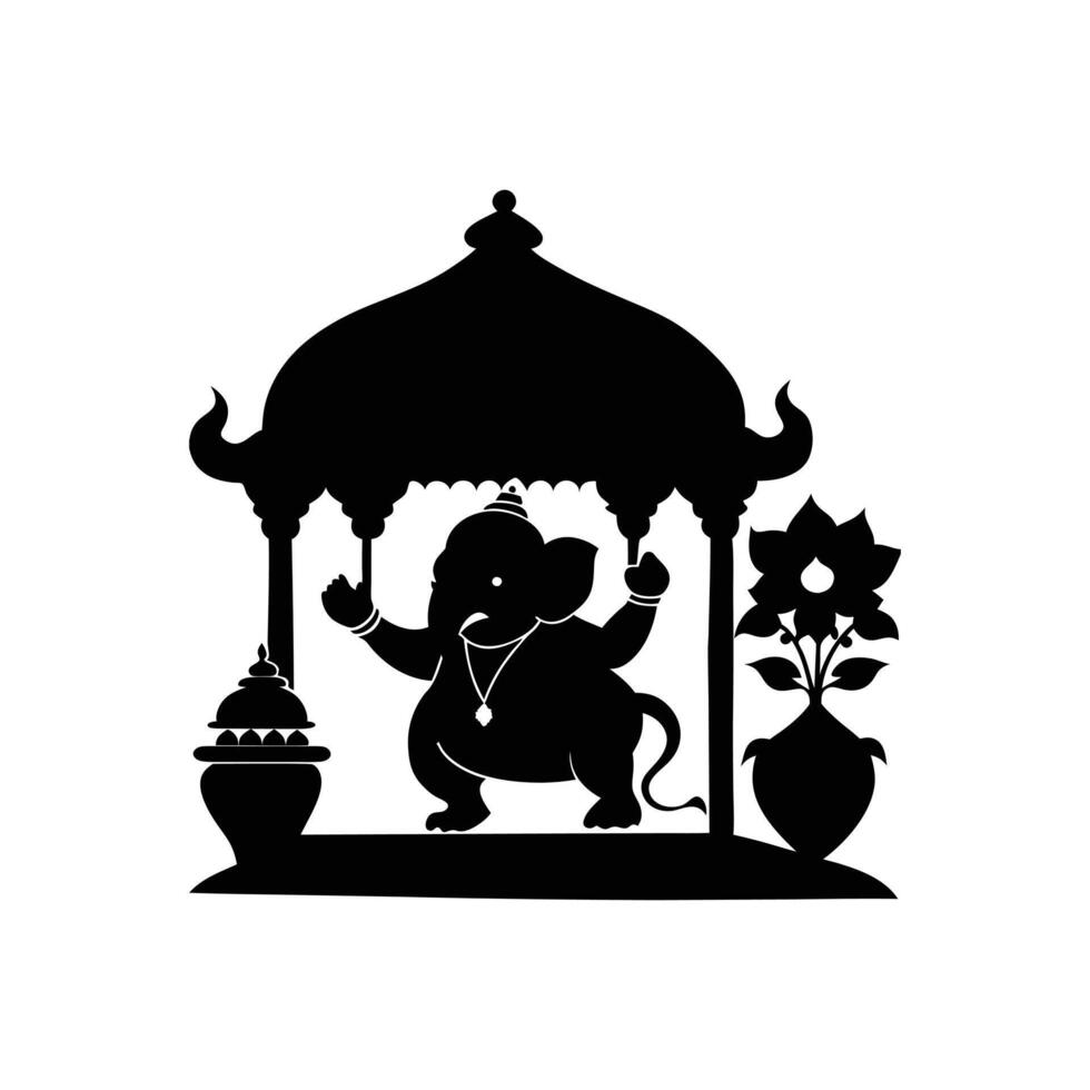 lord Ganesh logo icon Illustration vector