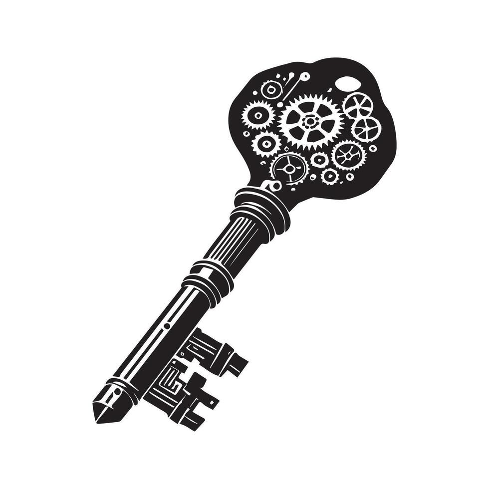 Vintage Key silhouette Design vector