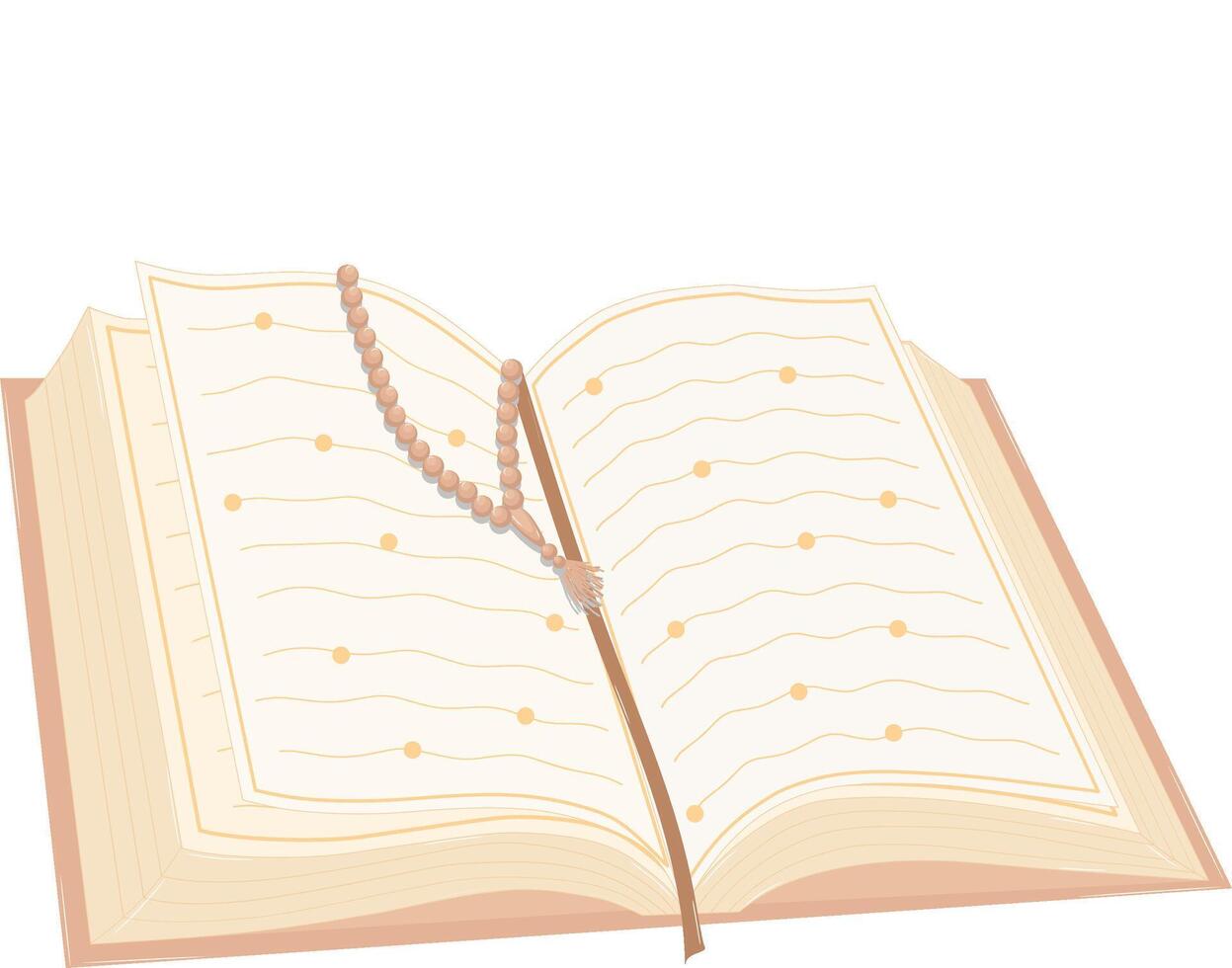 Opened Quran Islamic Book vector