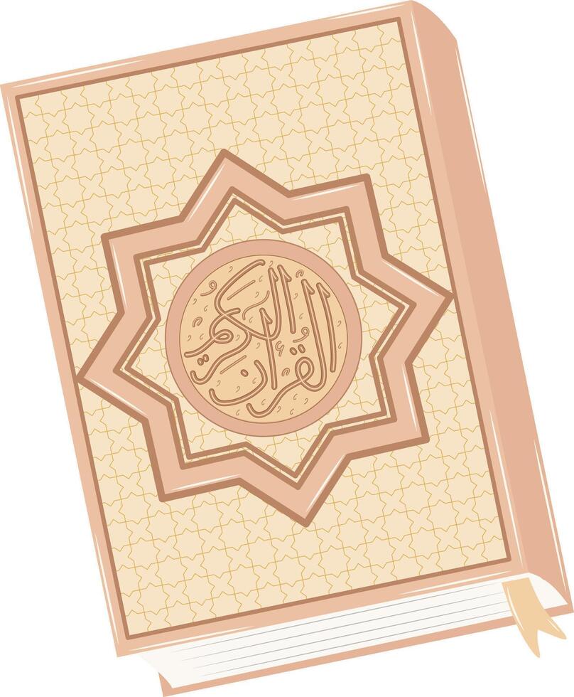 Quran Islamic Book in Brown Color vector