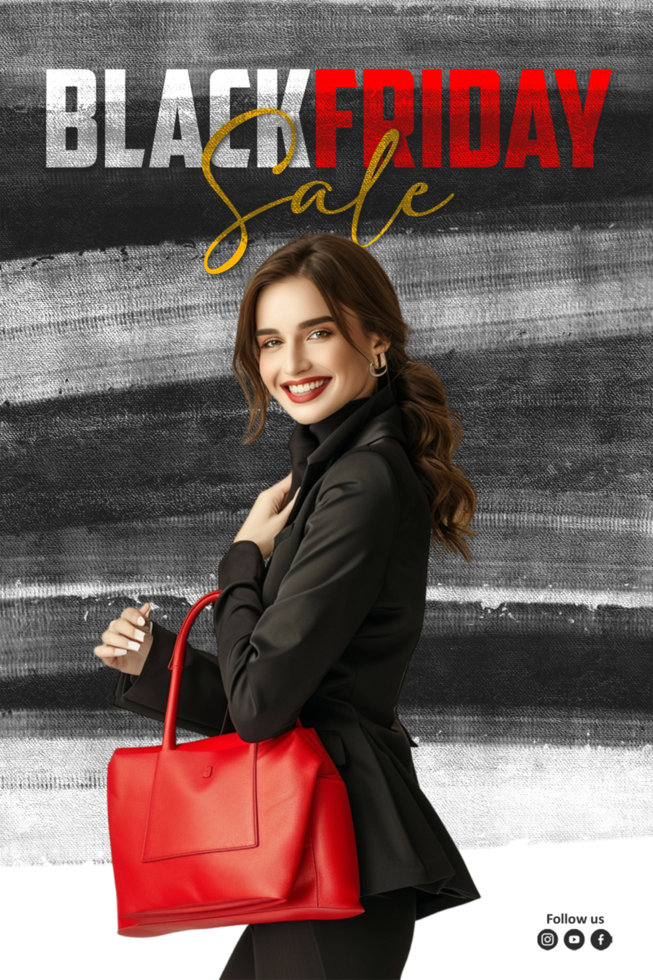 Sale on Black Friday with Shopping 2024 psd