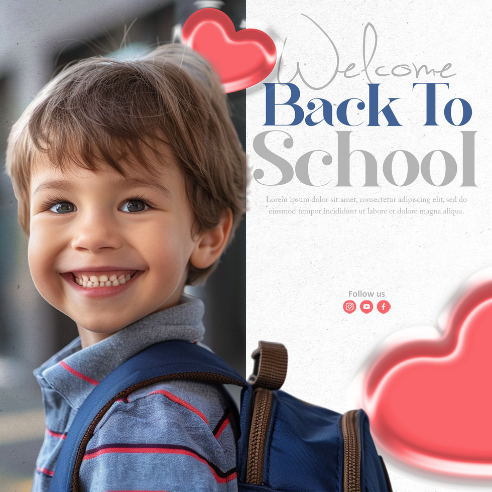 Realistic back to school horizontal sale banners and template design psd