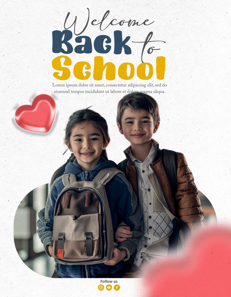 Hand drawn horizontal banner template for back to school season psd