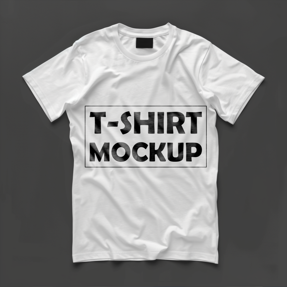 Versatile White Round Neck T-Shirt Mockup on Plain Background for Branding psd