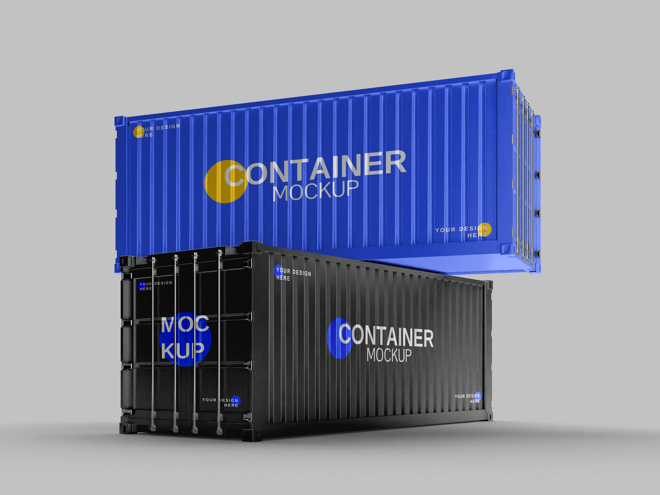 delivery container mockup psd