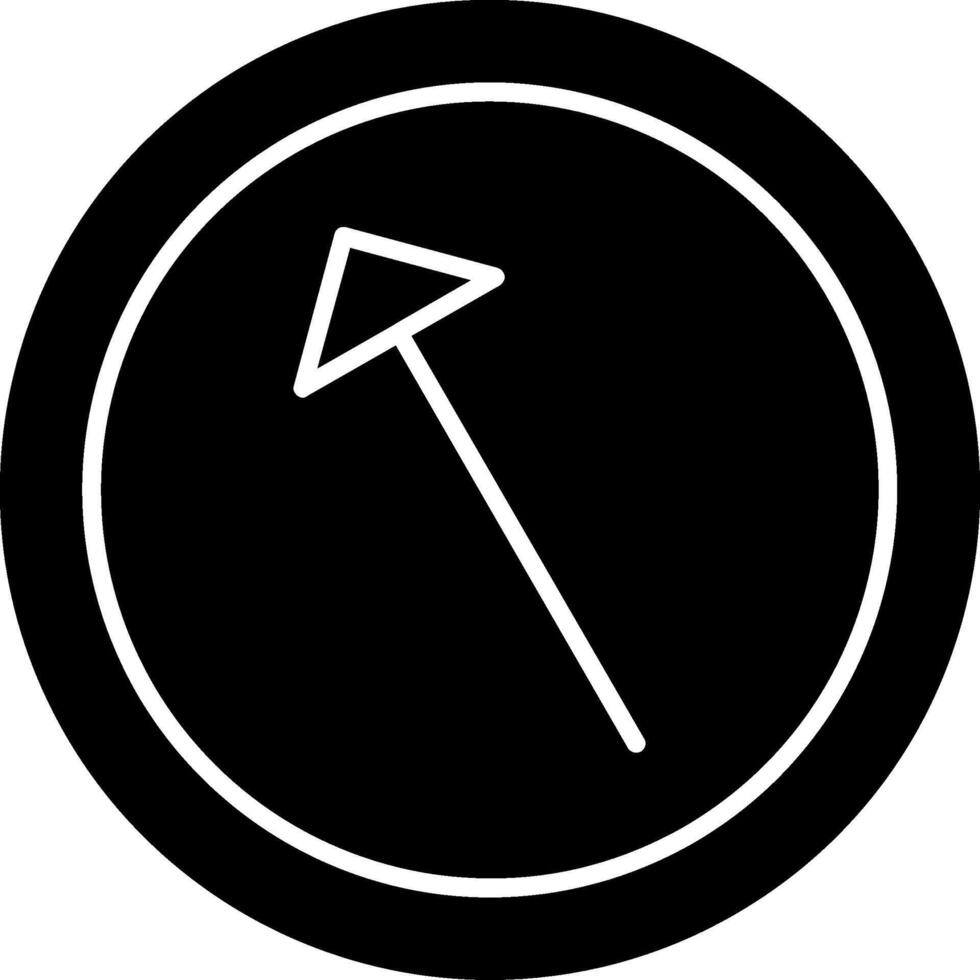 Left Up Glyph Icon vector