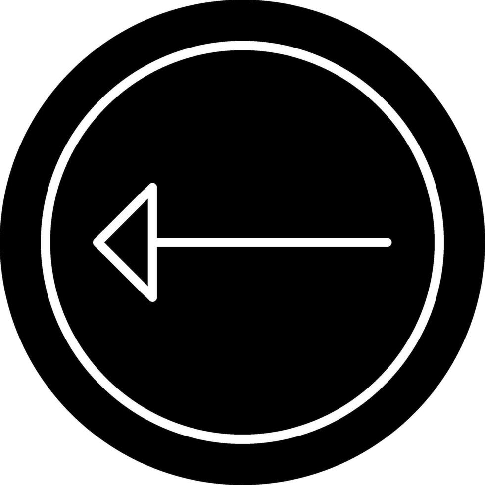 Left Glyph Icon vector
