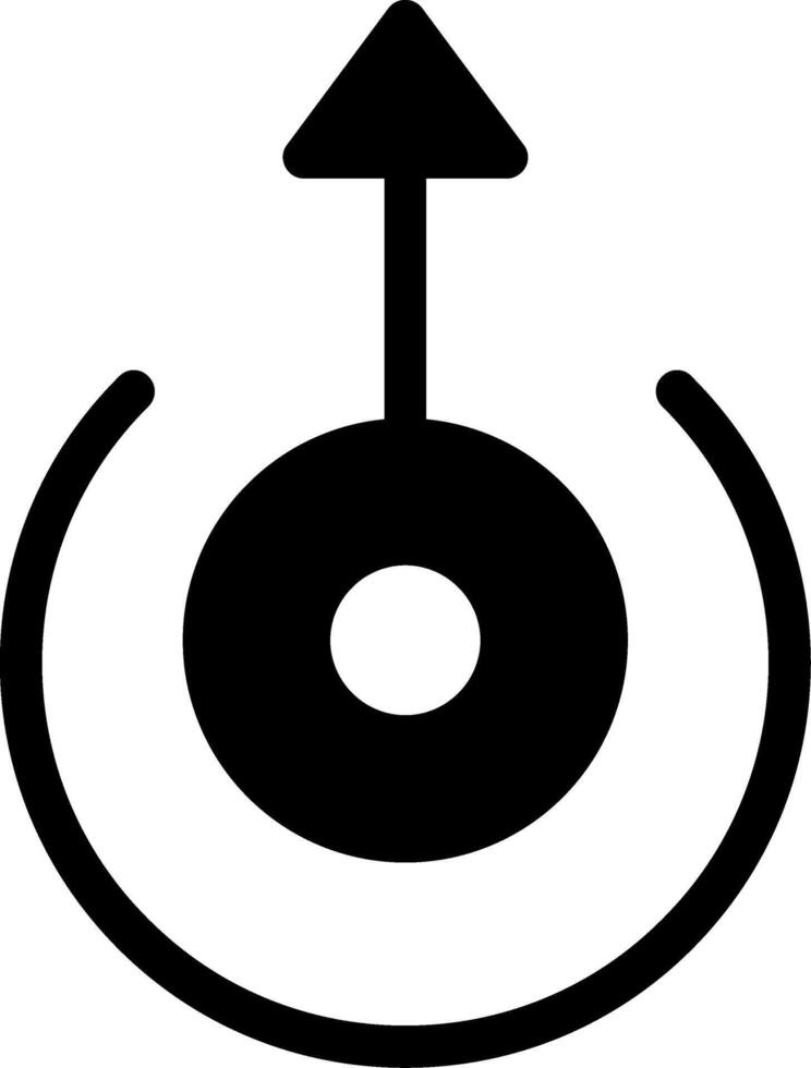 Up Arrow Glyph Icon vector