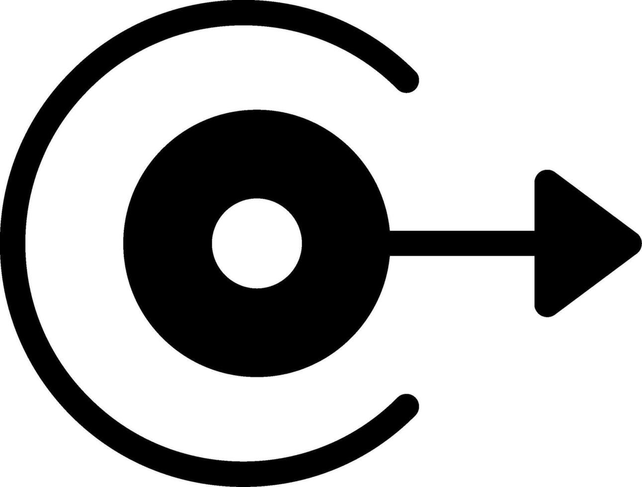Right Arrow Glyph Icon vector