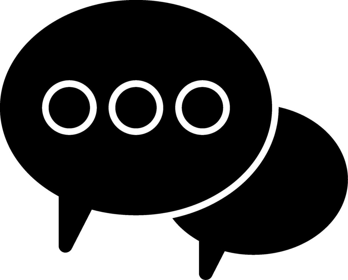 Chat Glyph Icon vector