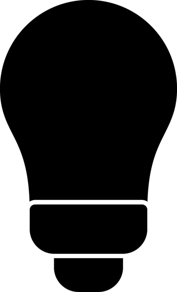Bulb Glyph Icon vector