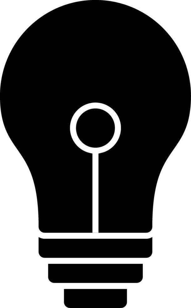Bulb Glyph Icon vector