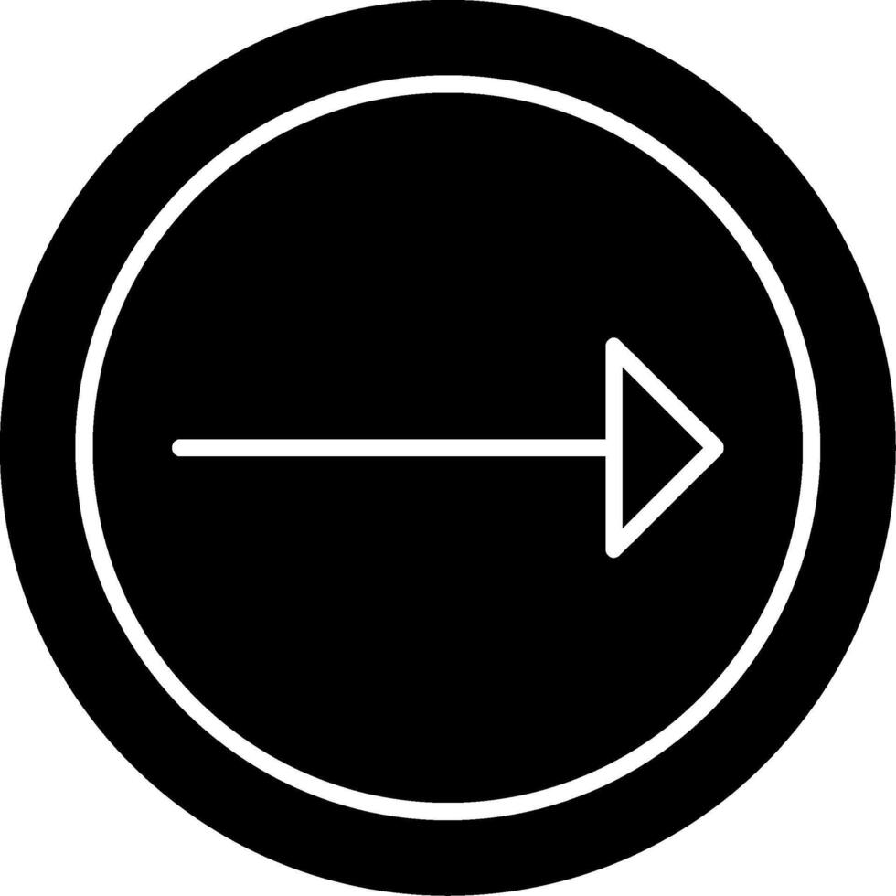 Right Glyph Icon vector