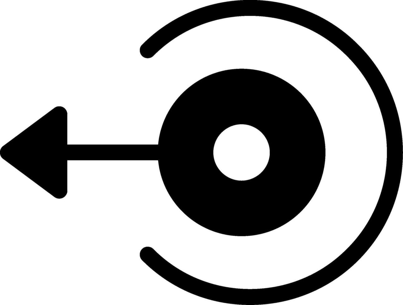 Left Arrow Glyph Icon vector