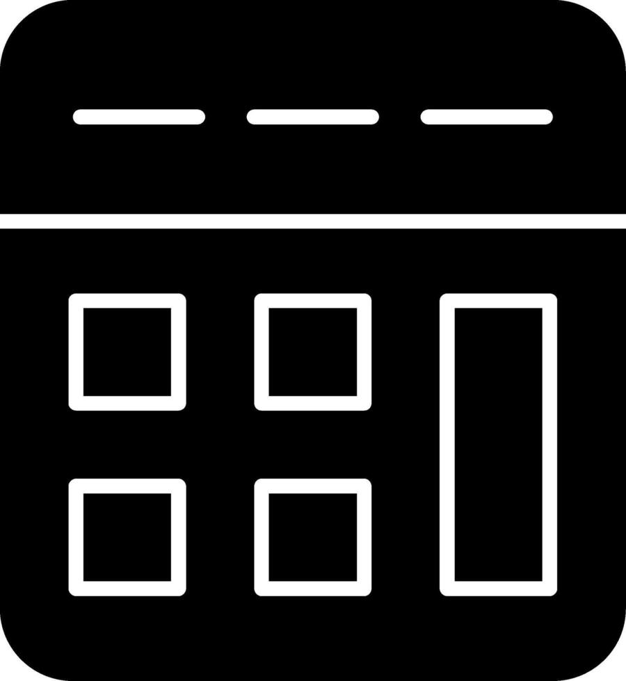 Calculator Glyph Icon vector