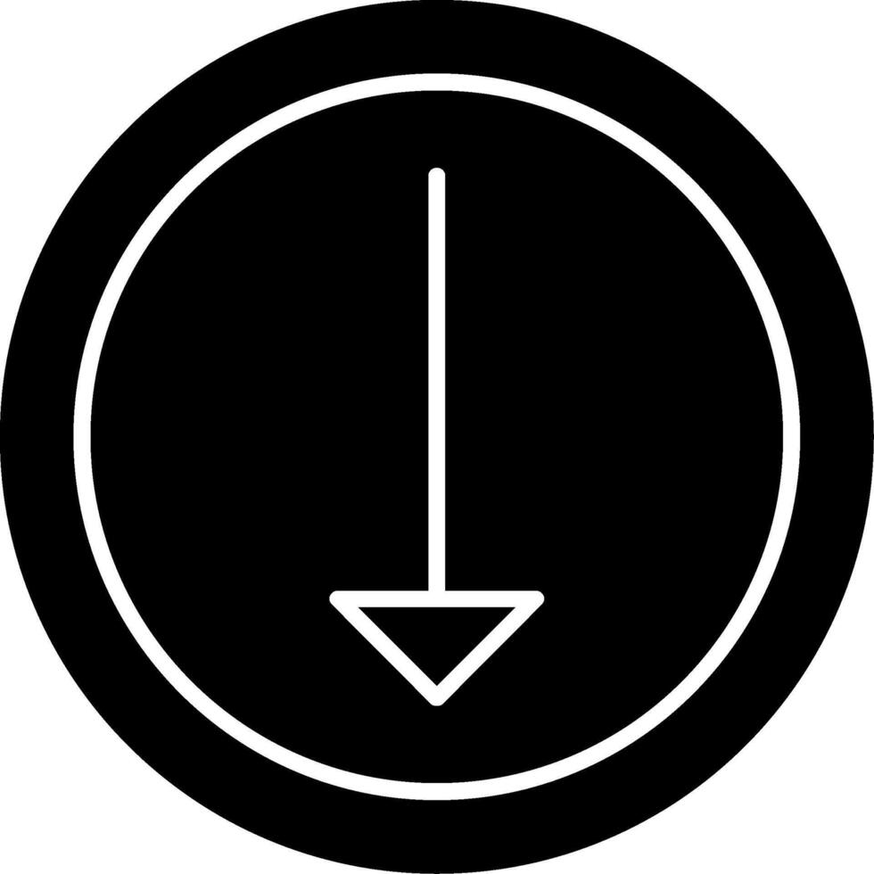 Down Glyph Icon vector