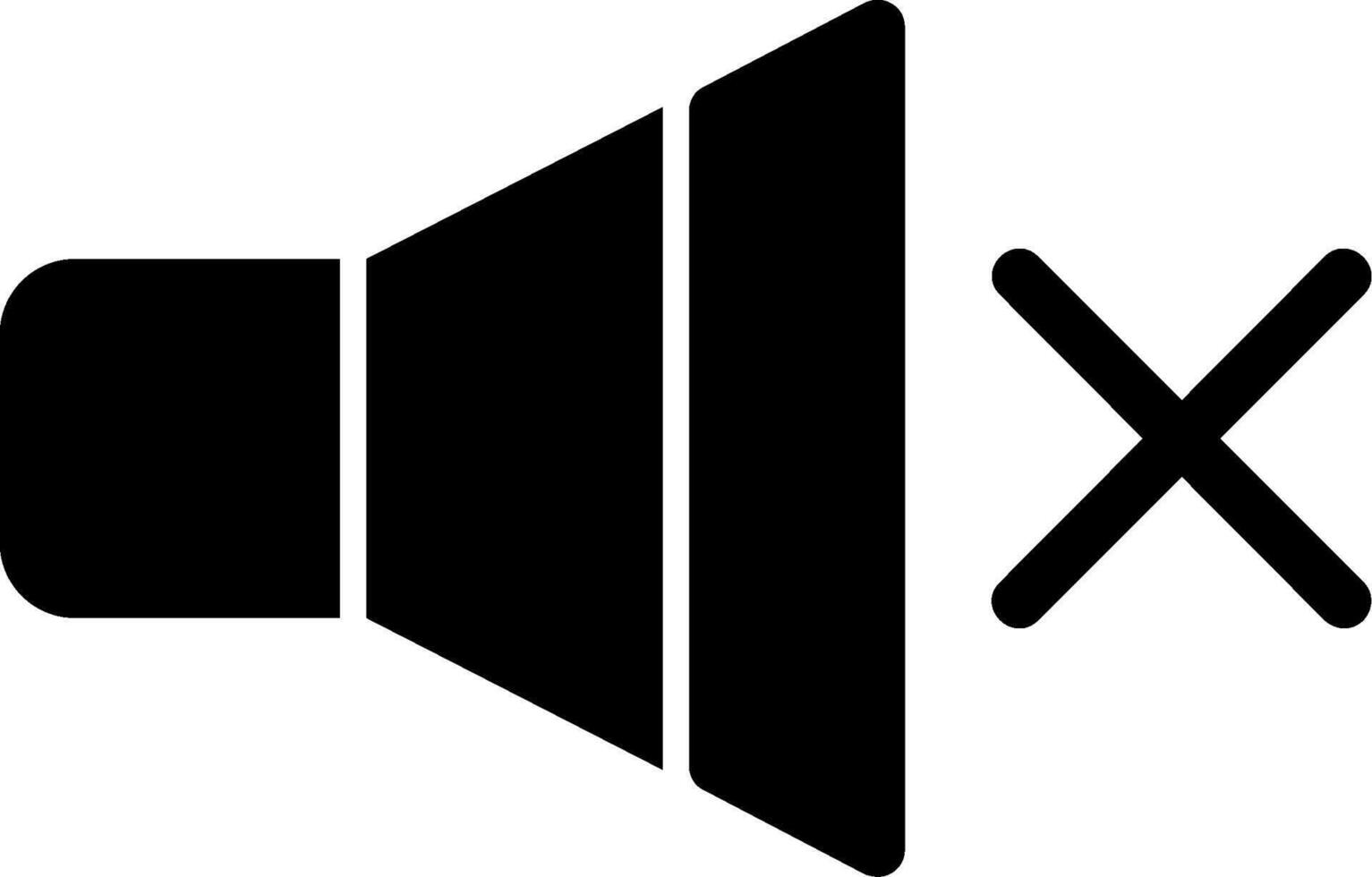 Mute Glyph Icon vector