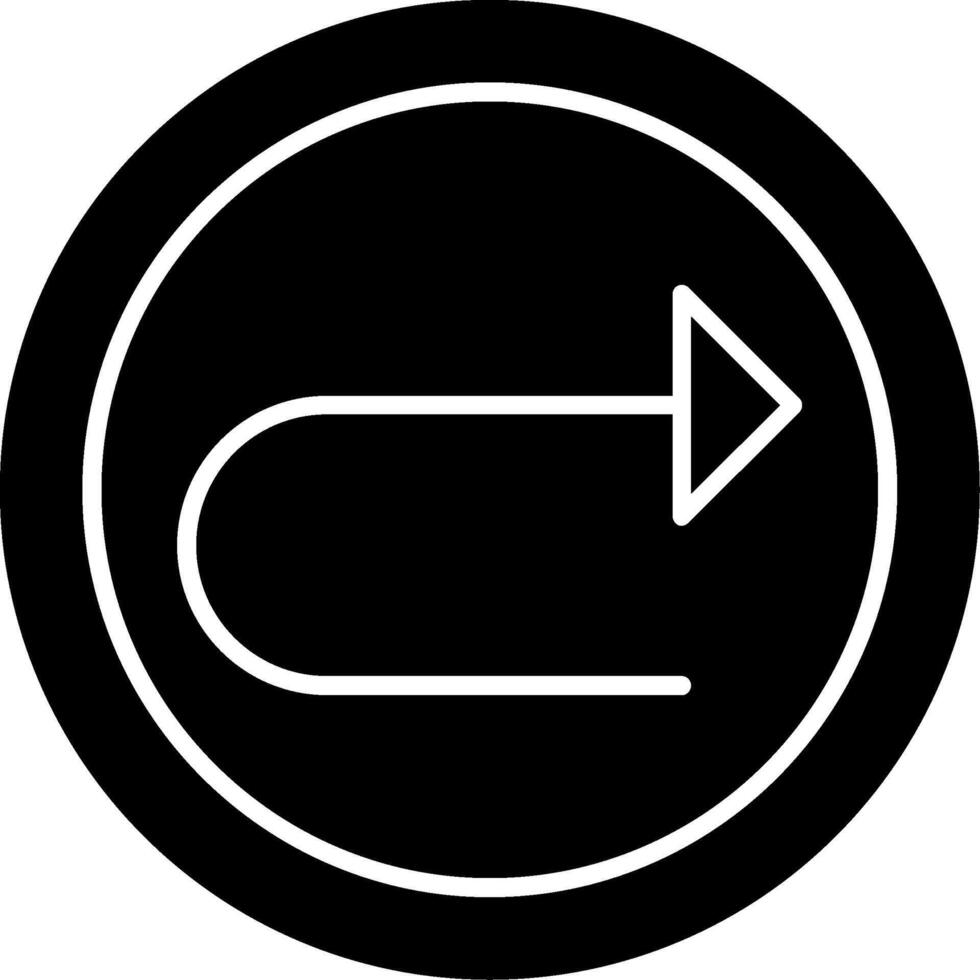 Right Arrow Glyph Icon vector