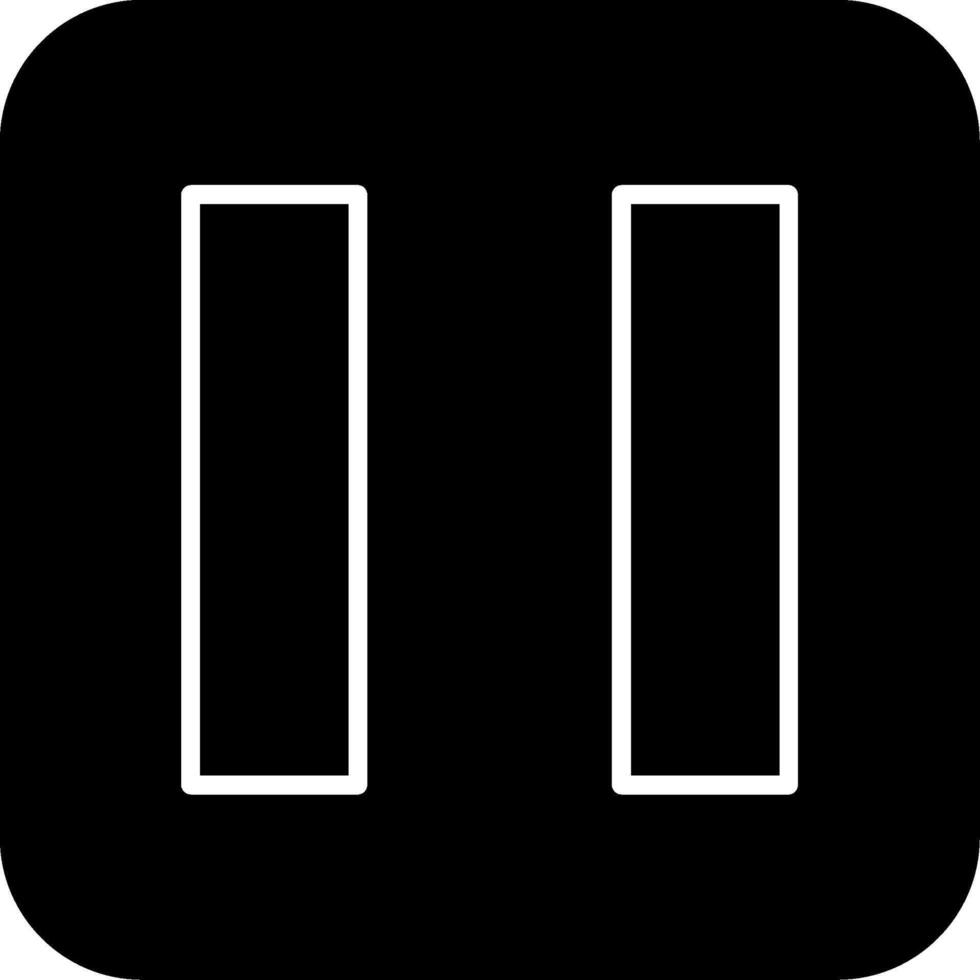 Pause Button Glyph Icon vector