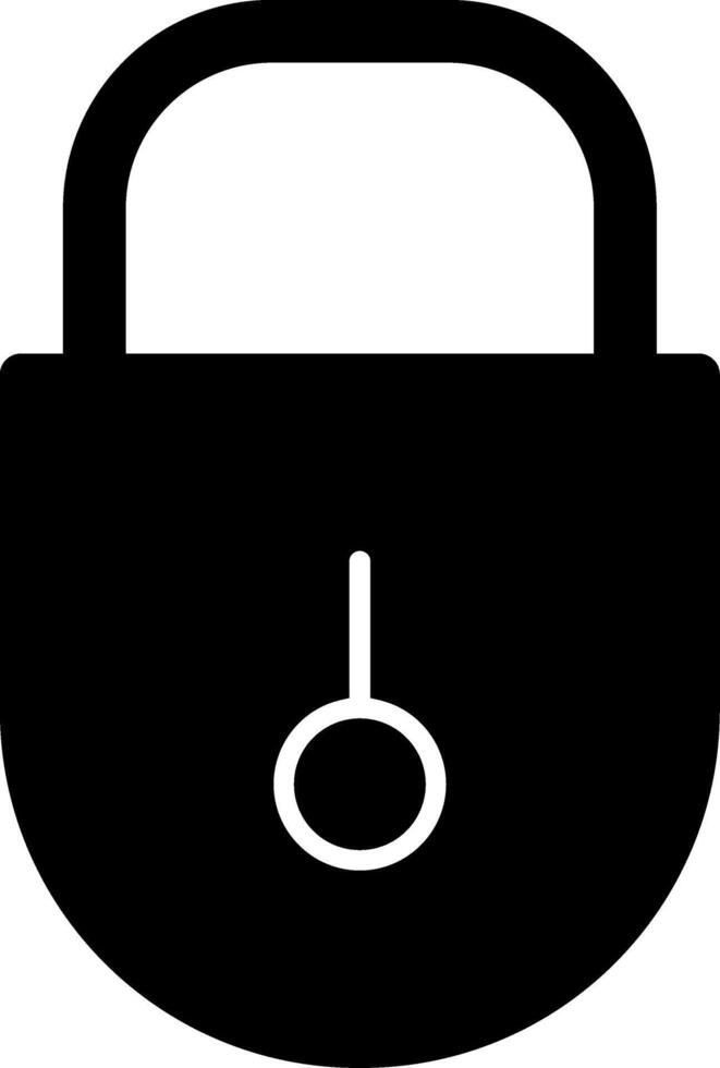 Lock Glyph Icon vector