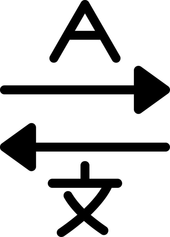 Translation Glyph Icon vector