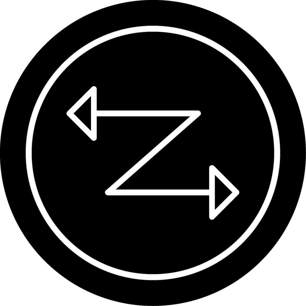 Zig Zag Glyph Icon vector