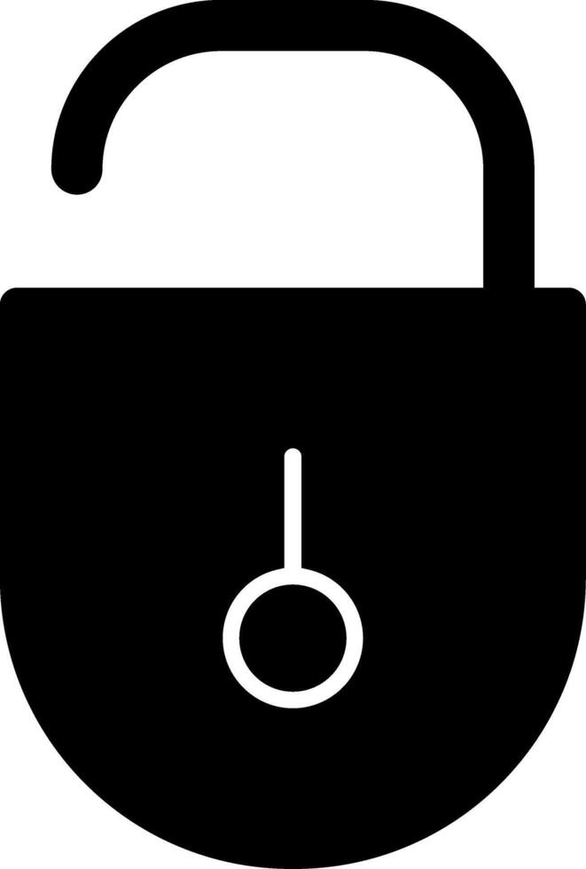 Unlock Glyph Icon vector