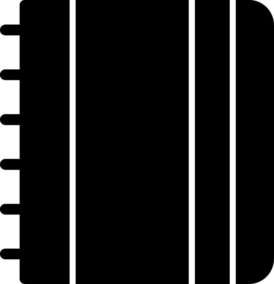 Contact Book Glyph Icon vector