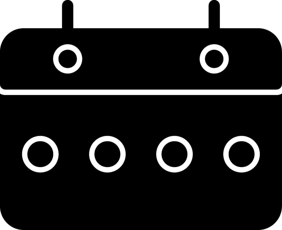 Calendar Glyph Icon vector