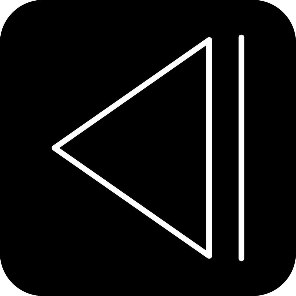 Rewind Glyph Icon vector