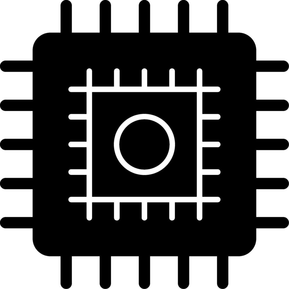 Cpu Glyph Icon vector