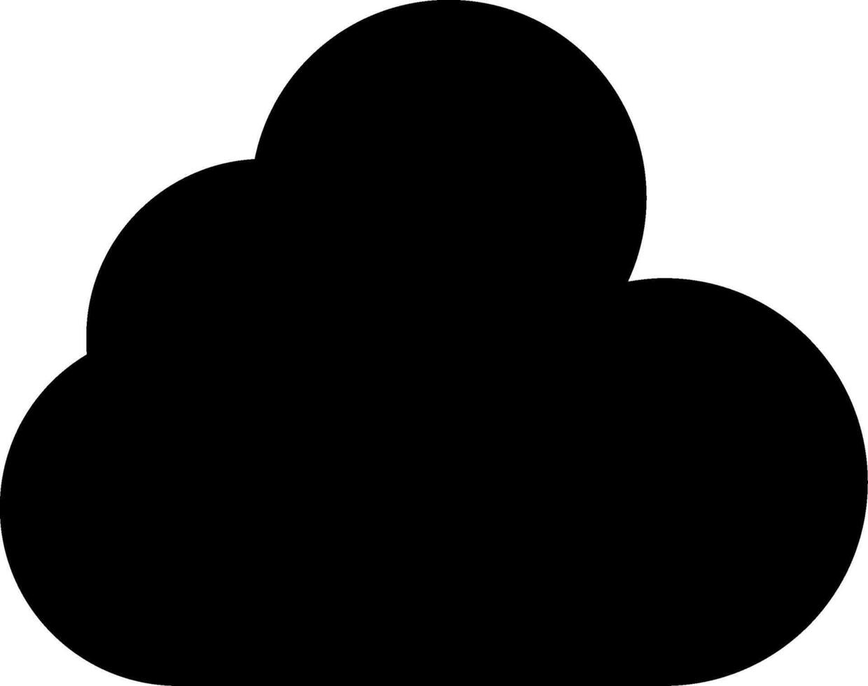 Cloud Glyph Icon vector