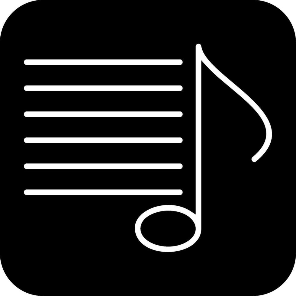 Song Lyrics Glyph Icon vector