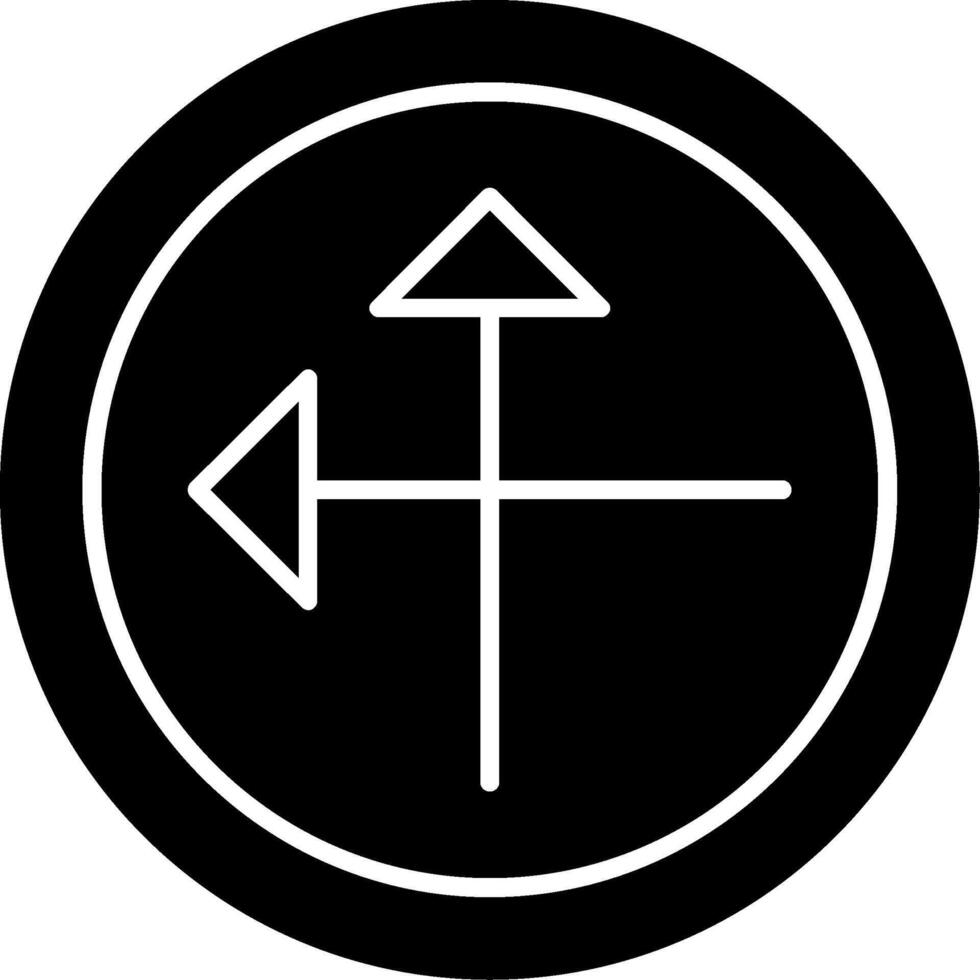 Intersect Glyph Icon vector