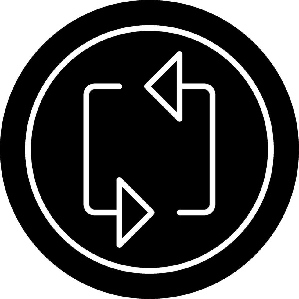 Loop Glyph Icon vector
