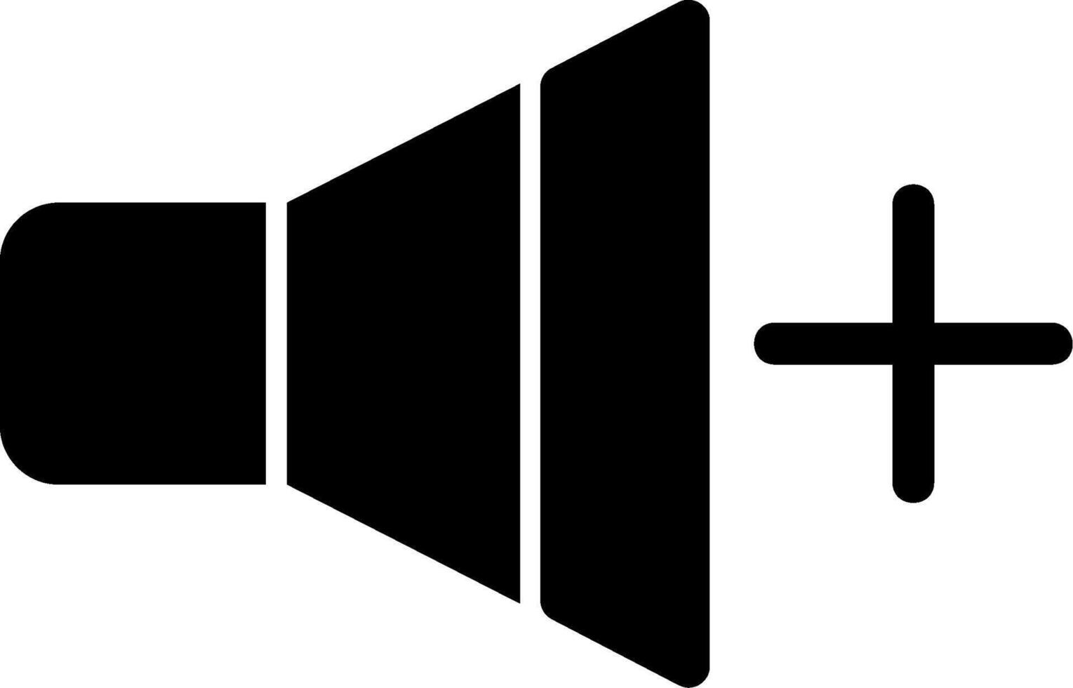 Volume Up Glyph Icon vector