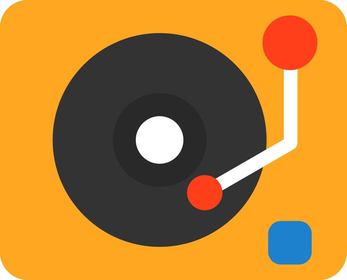 Lp Player Flat Icon vector