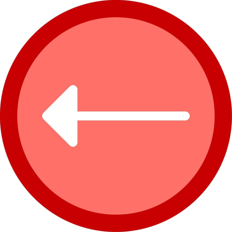 Left Flat Icon vector